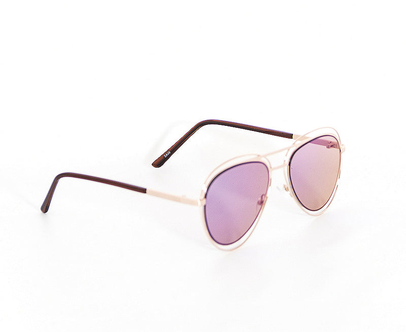 Mirrored Multi-Colored Aviator Sunglasses