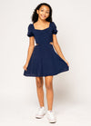 CATHERINE Puff Sleeves Side Cut Out Dress