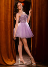 ADDISON Lace Sequins Tulle Cocktail Dress
