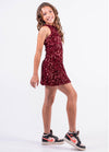 CAROL High Neck Open Back Sequin Dress