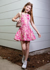 LEXI Lace Back Low Waisted Sheared Dress