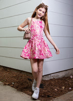 LEXI Lace Back Low Waisted Sheared Dress