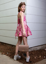 LEXI Lace Back Low Waisted Sheared Dress