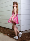 LEXI Lace Back Low Waisted Sheared Dress