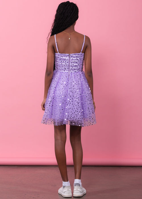 TIFFANY Sequins Tulle Cocktail Dress