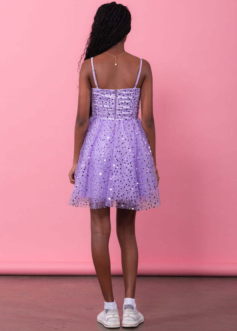 TIFFANY Sequins Tulle Cocktail Dress
