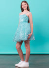 TIFFANY Sequins Tulle Cocktail Dress