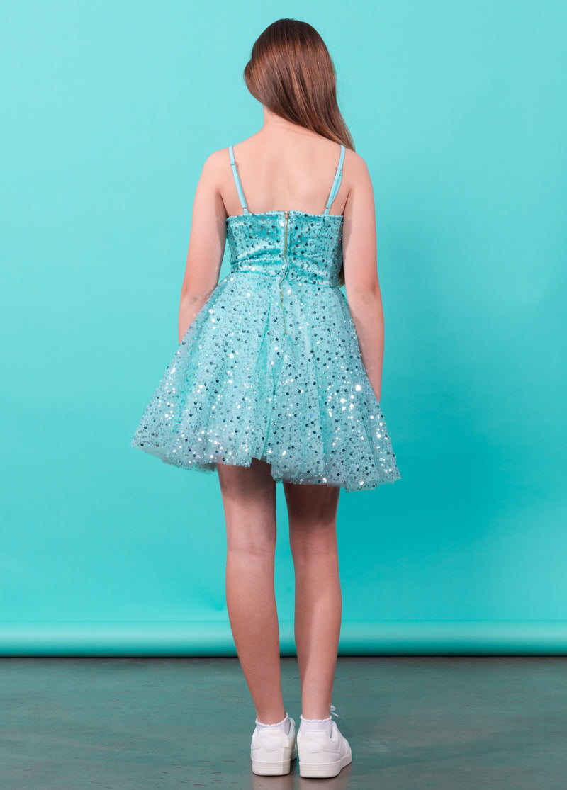 TIFFANY Sequins Tulle Cocktail Dress