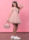 TIFFANY Beaded Sequins Tulle Cocktail Dress