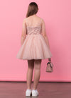 TIFFANY Beaded Sequins Tulle Cocktail Dress