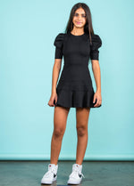 ABIGAIL Puff Sleeves Fit & Flair Dress