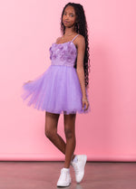 ADDISON Lace Sequins Tulle Cocktail Dress