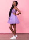 ADDISON Lace Sequins Tulle Cocktail Dress