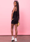 ALICIA Allover Ruched Fitted Sequin Dress