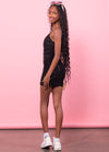 ALICIA Allover Ruched Fitted Sequin Dress