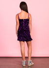 AMANDA Fitted Sequin Ruffle Dress