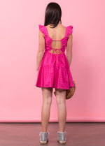 BIANCA Lace Back Ruffle Dress