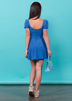 CATHERINE Puff Sleeves Side Cut Out Dress