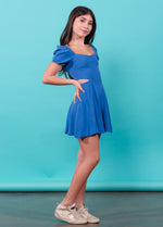 CATHERINE Puff Sleeves Side Cut Out Dress