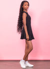 HAZEL Lace Back Sparkle Ruffle Dress