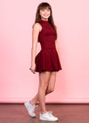 LAURA High Neck Low Waisted Dress