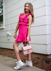 LILITH V Neck Ruffle Dress