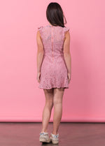 LUNA Lace Fit &  Flare Ruffle Dress
