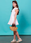 LUNA Lace Fit &  Flare Ruffle Dress