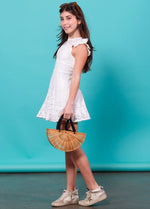 LUNA Lace Fit &  Flare Ruffle Dress