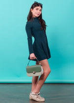 PRISCILLA Sparkle High Neck Long Sleeves Dress