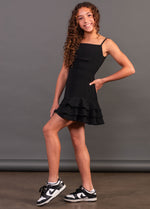 REGGIE Adjustable Straps 3 Tiered Ruffle Skirt