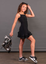 REGGIE Adjustable Straps 3 Tiered Ruffle Skirt