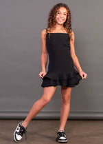 REGGIE Adjustable Straps 3 Tiered Ruffle Skirt