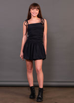 RUBY Tie Straps Ruched Bubble Dress