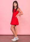 RUBY Tie Straps Ruched Bubble Dress