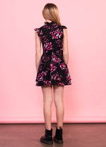 SELENA High Neck Smock Ruffle Dress