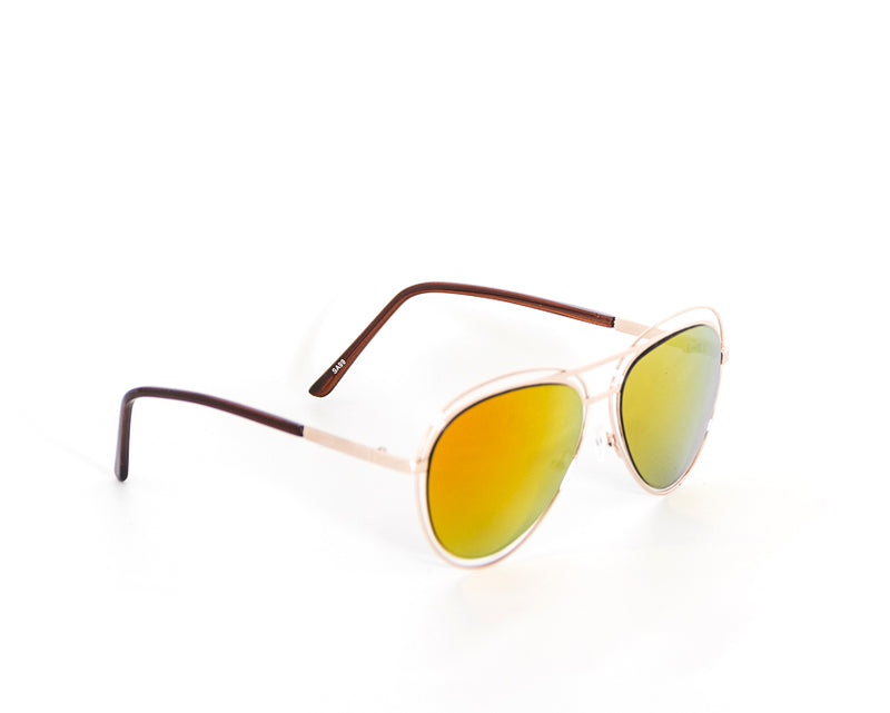 Mirrored Multi-Colored Aviator Sunglasses