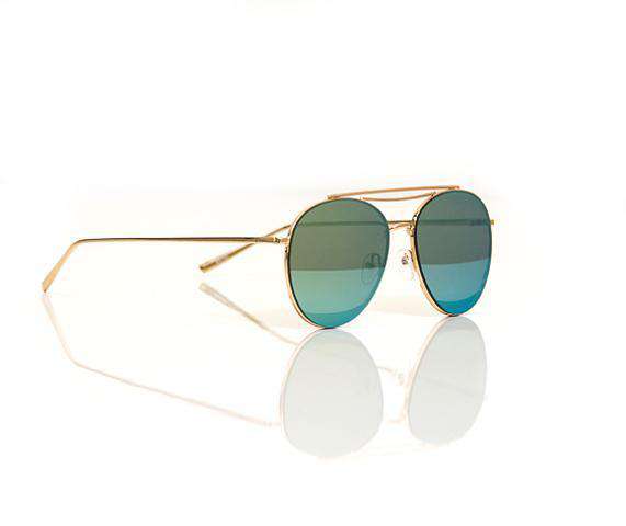 Triple Bridge Mirror Turquoise Pilot Sunglasses - Sunglasses - Teen Girls Clothing fashion - Miss Behave Girls