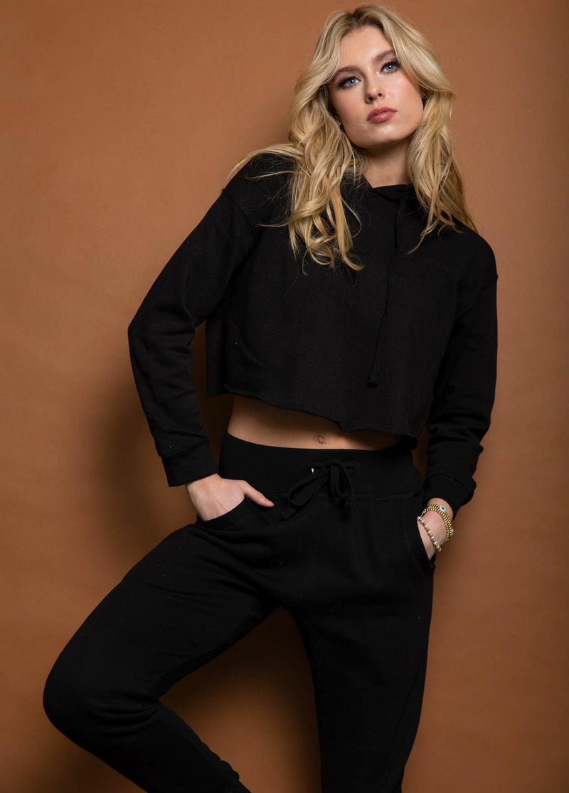 HUNTER Luxe Fleece Crop Hoodie